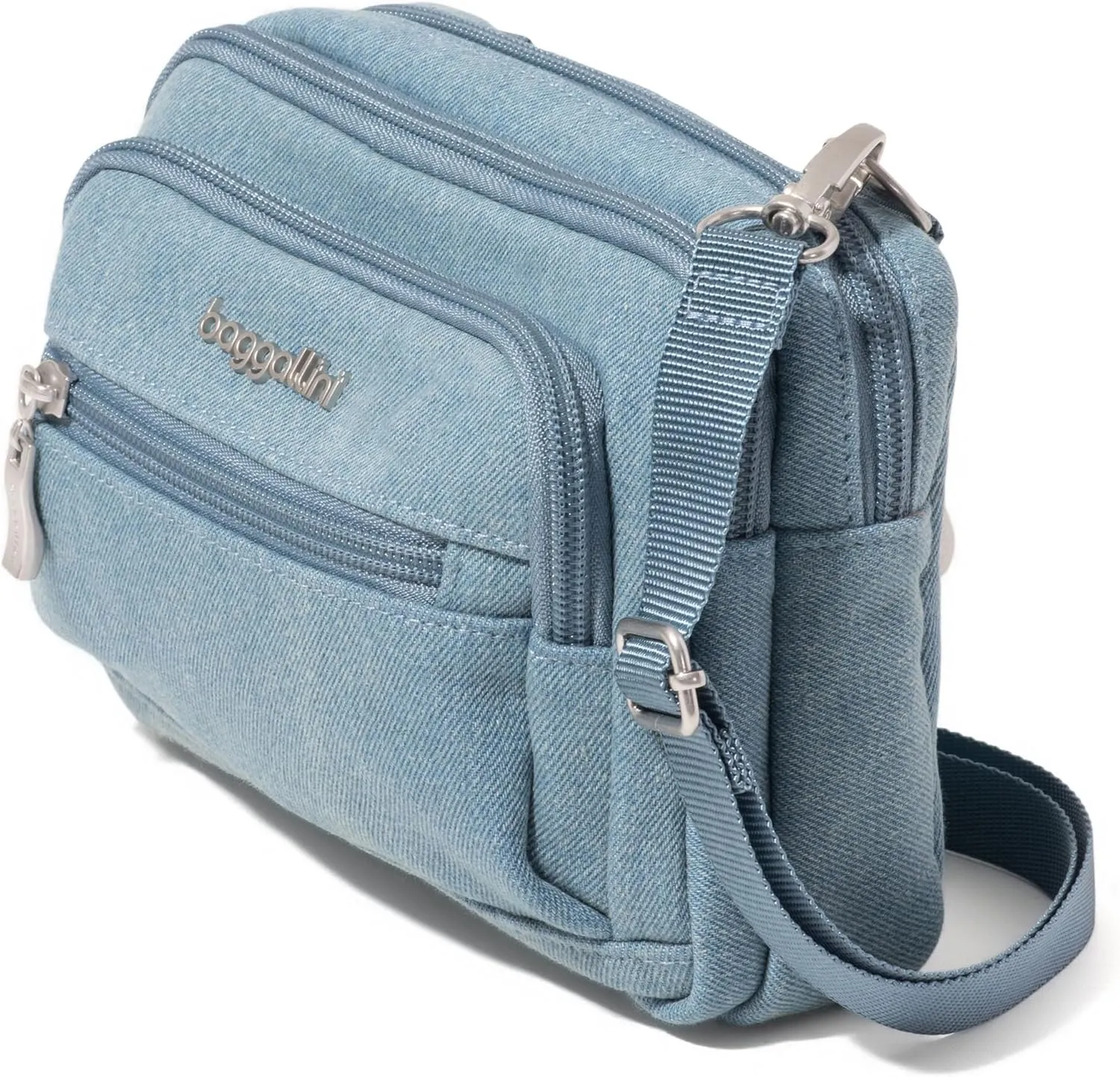 Baggallini Triple Zip Small Crossbody Bag