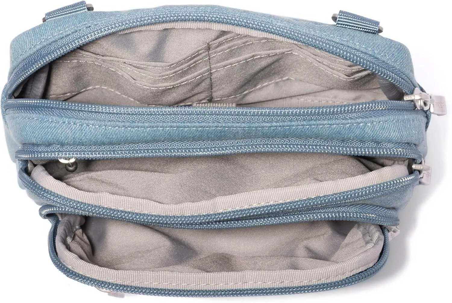 Baggallini Triple Zip Small Crossbody Bag
