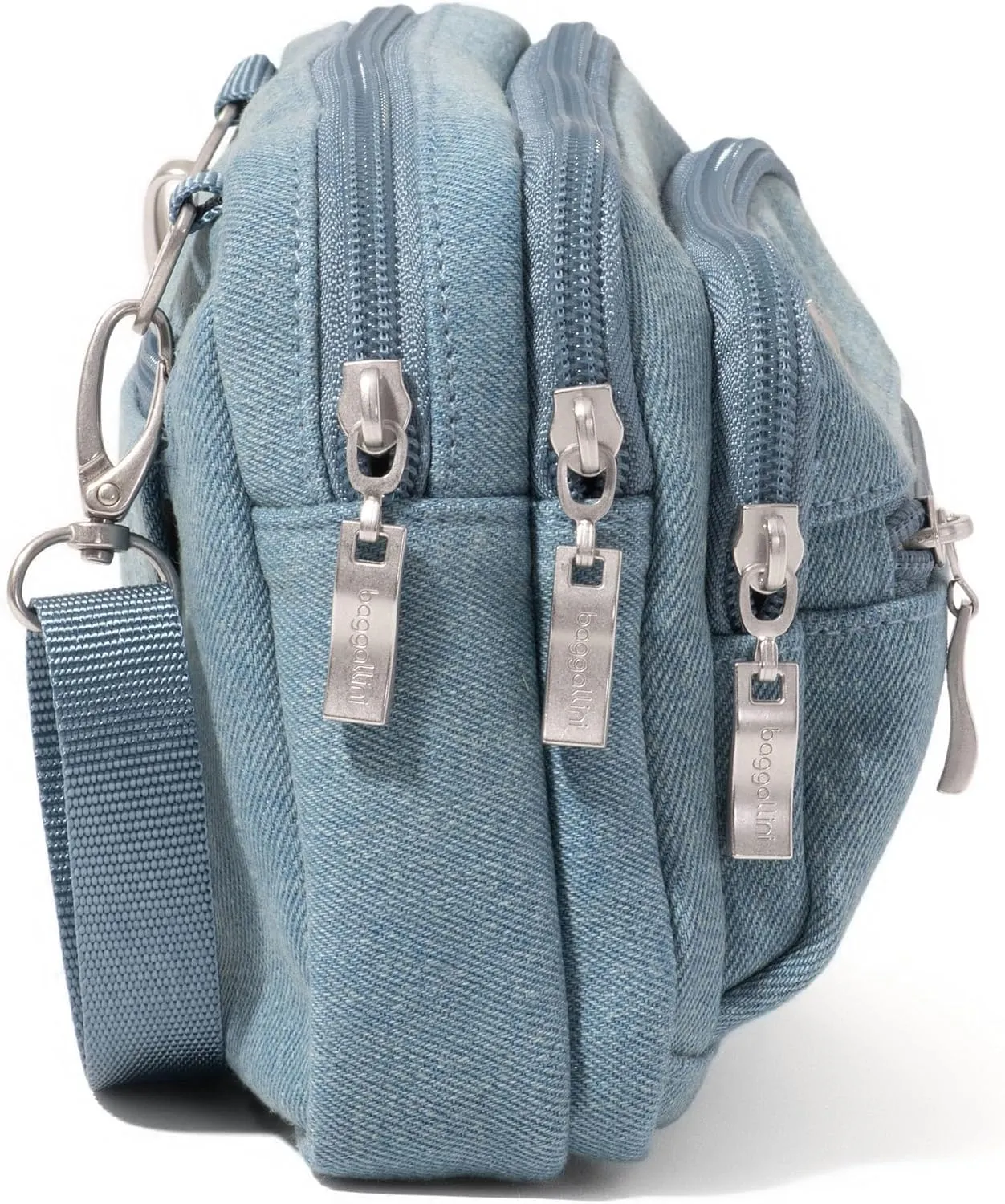 Baggallini Triple Zip Small Crossbody Bag