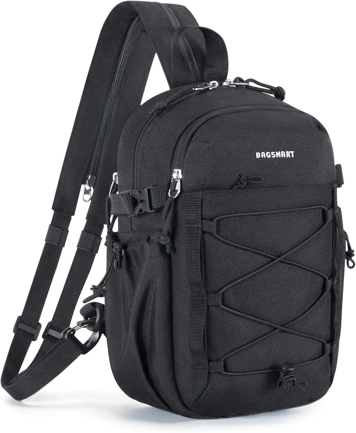 BAGSMART Small Crossbody Sling Bag, Crossbody Daypack, Chest Shoulder Bag Hiking Backpack for Casual Travel Sport