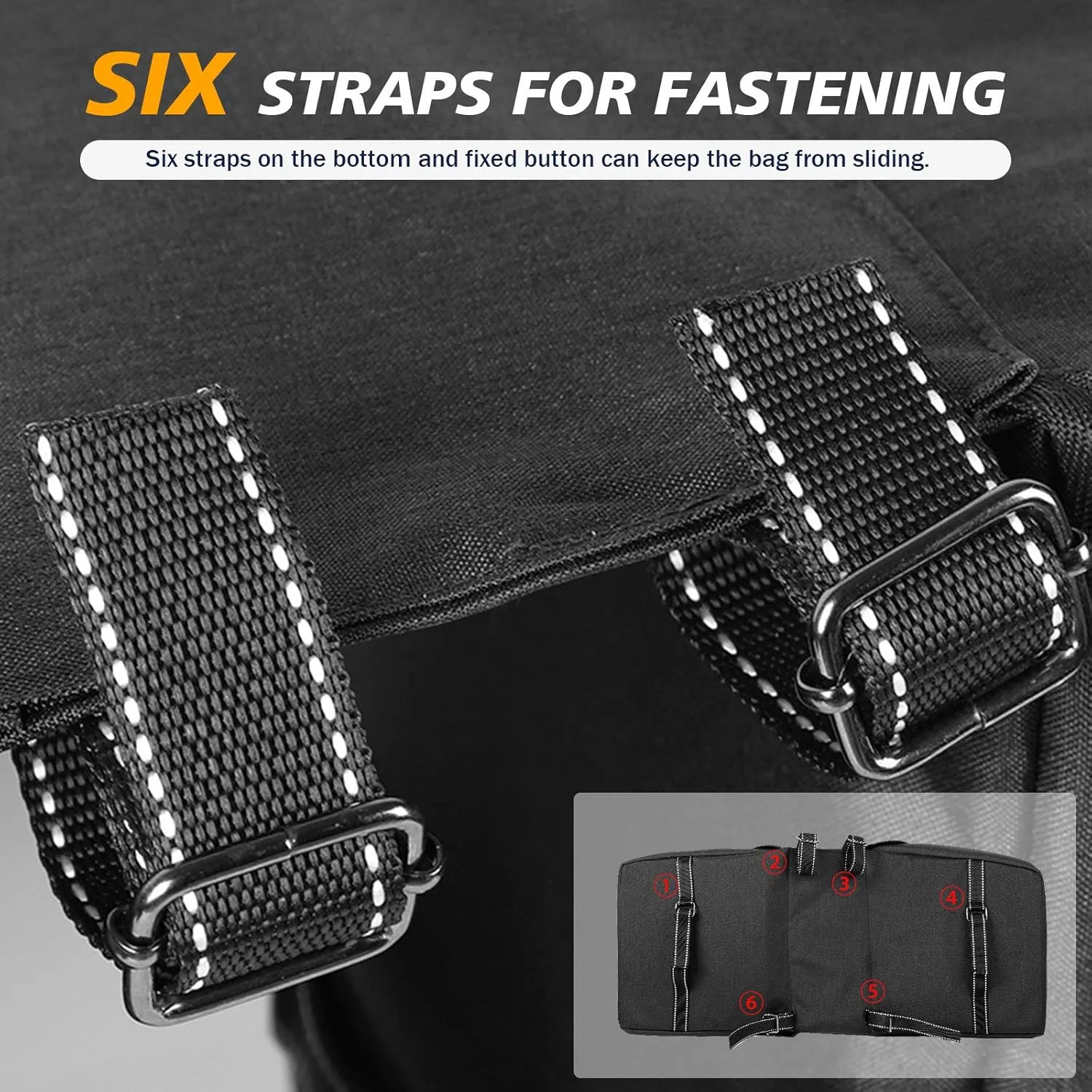 BAIGIO Bike Double Pannier Bags Waterproof Bicycle Rear Seat Panniers Pack with Reflective Stripe