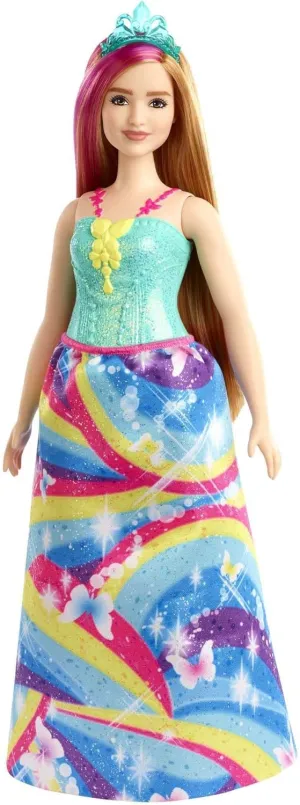 Barbie Dreamtopia Princess Doll, 12-inch, Curvy, Blonde with Pink Hairstreak