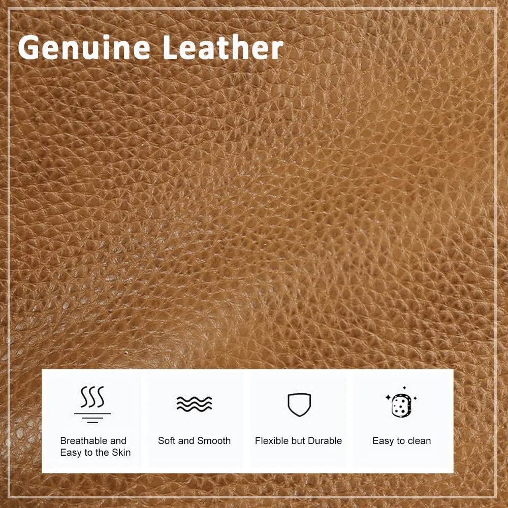 befen Small Genuine Leather Crossbody Purses for Women Trendy Travel Shoulder Handbags with Multiple Zipper Pockets