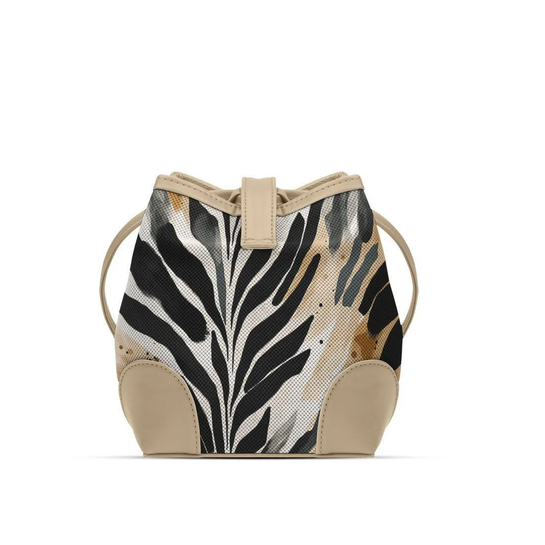 Beige Bucket Bags Short Leaf