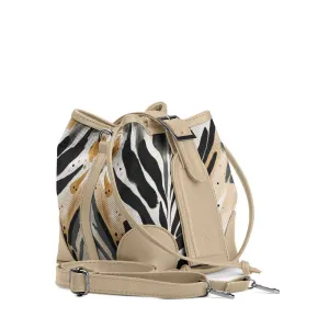 Beige Bucket Bags Short Leaf
