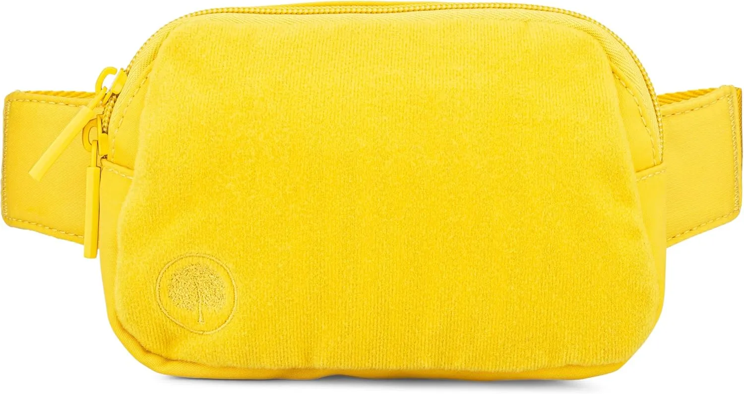 Belt Bag for Girls and Boys - Customizable with Hook and Loop Patches - Child Fanny Pack with Adjustable Strap - Durable Crossbody for Active Children - Canary