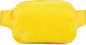 Belt Bag for Girls and Boys - Customizable with Hook and Loop Patches - Child Fanny Pack with Adjustable Strap - Durable Crossbody for Active Children - Canary