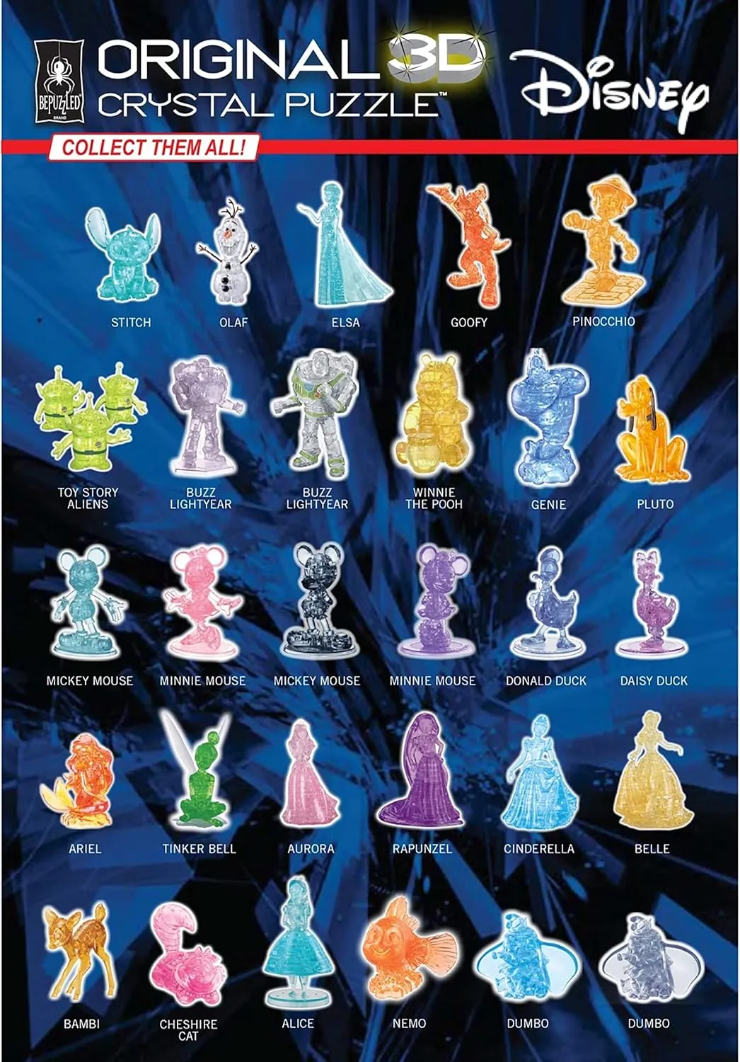 BePuzzled | Peanuts Snoopy Heart Original 3D Crystal Puzzle, Ages 12 and Up