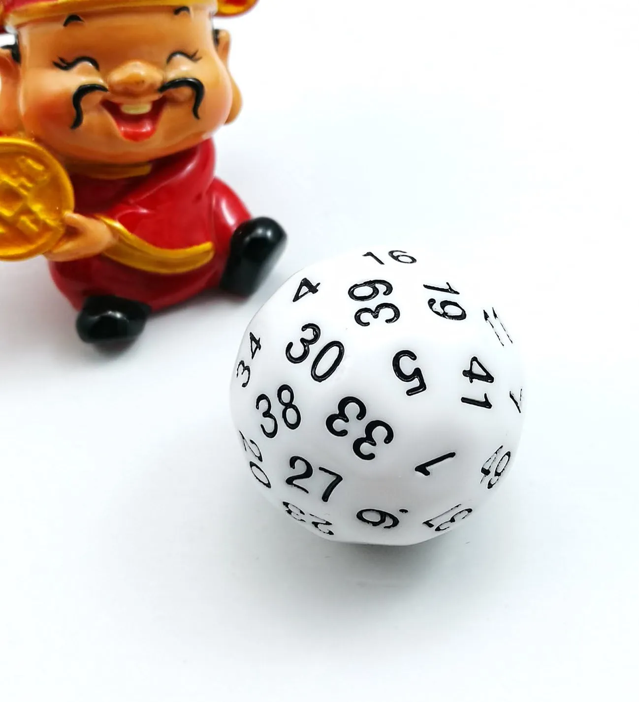 Bescon Complete Polyhedral Dice Set of 12pcs D3-D60 60 Sides and 50 Sides RPG Dice Set Opaque White D3 D4 D6 D8 D10 D% D12 D20 D24 D30 D50 D60
