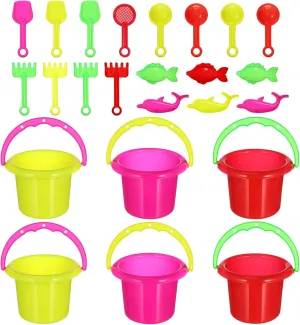 BESPORTBLE 24pcs Mini Bucket for Sand Buckets for Beach Fun Lightweight Beach for Outdoor Play and Parent Interaction