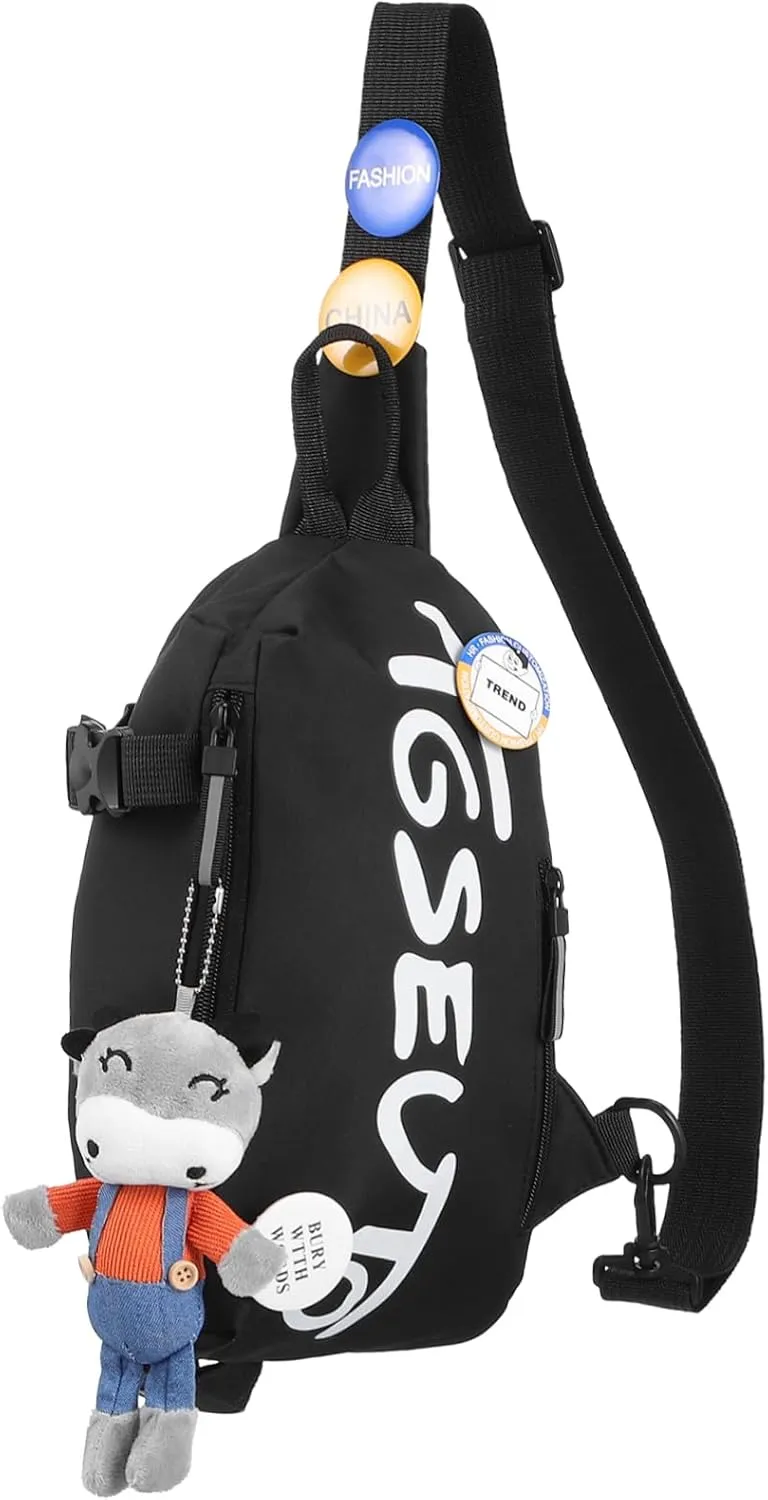 BESPORTBLE Pack Sling Backpack for Men Shoulder Crossbody Bag Lightweight Fanny Pack for Outdoor Hiking Travel and Everyday Use Secure Zipper Closure