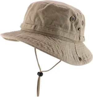 Big Oversized Jungle Boonie Bucket Hat with Chin String Fits Upto XXXL