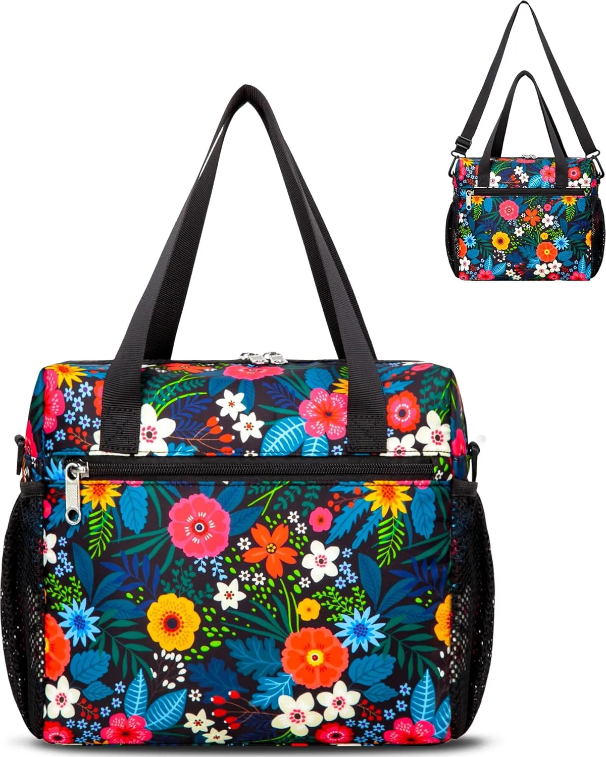 Bingo Bag for Daubers Dabbers Dobbers Dotters Water Resistant Bingo Bags with Pockets for Adults Seniors Black/Red