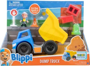 Blippi Dump Truck - Fun Freewheeling Vehicle Featuring 3 Construction Worker Sounds and Phrases - Educational Vehicles for Toddlers and Preschoolers - Amazon Exclusive