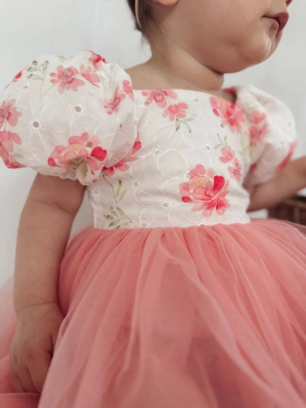 Blossom Puff Sleeve Girls Baby Romper