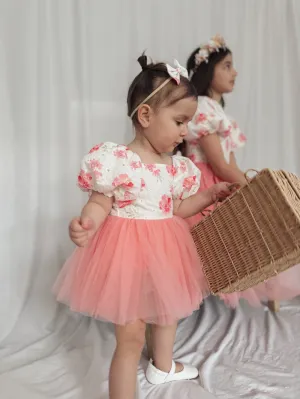 Blossom Puff Sleeve Girls Baby Romper