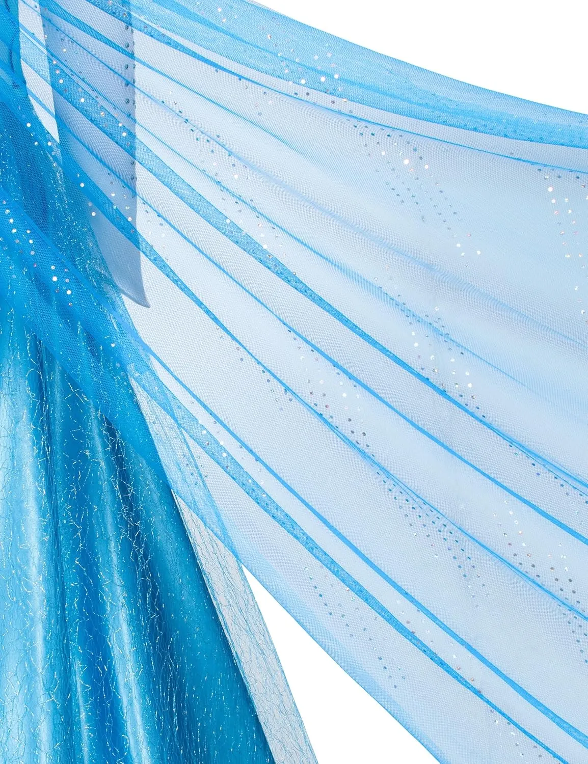 Blue Princess Costumes for Little Girls Dress Up Birthday Party with Accessories