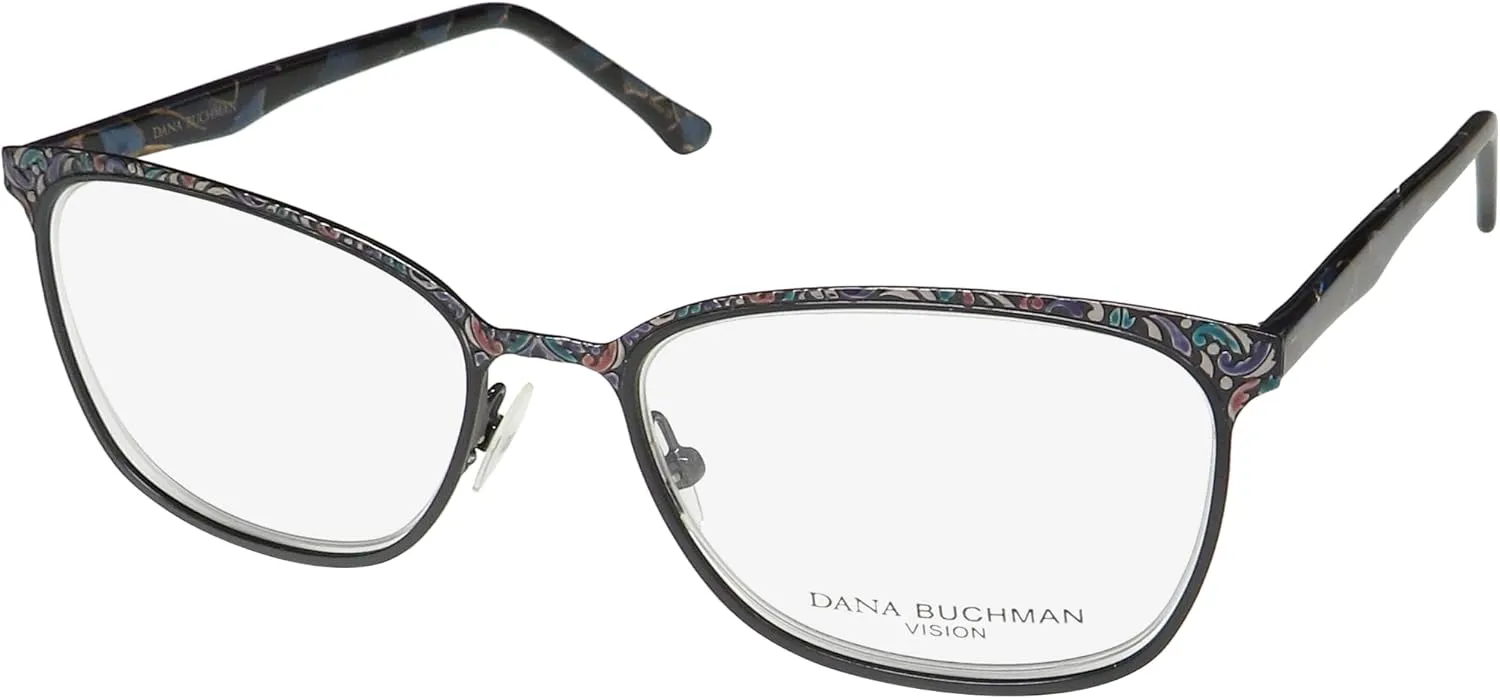Bluebell Cateye Colorful Print Pattern Retro Eyeglass Frame/Glasses [53-16-140, black]