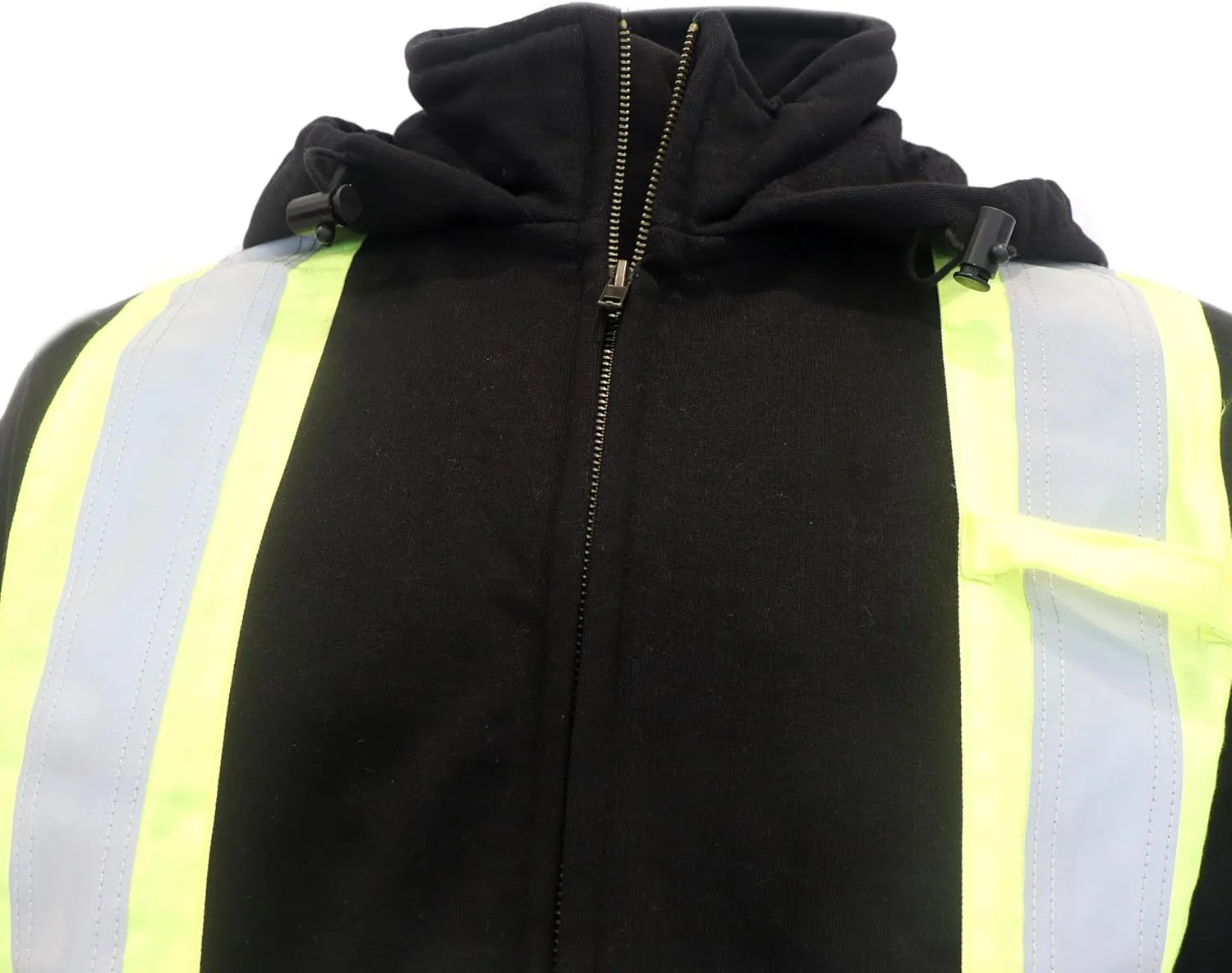 BOCOMAL FR Hoodies High Visibility 14oz Fleece Heavyweight Hi-vis Jackets Flame Resistant Reflective Hooded Sweatshirts