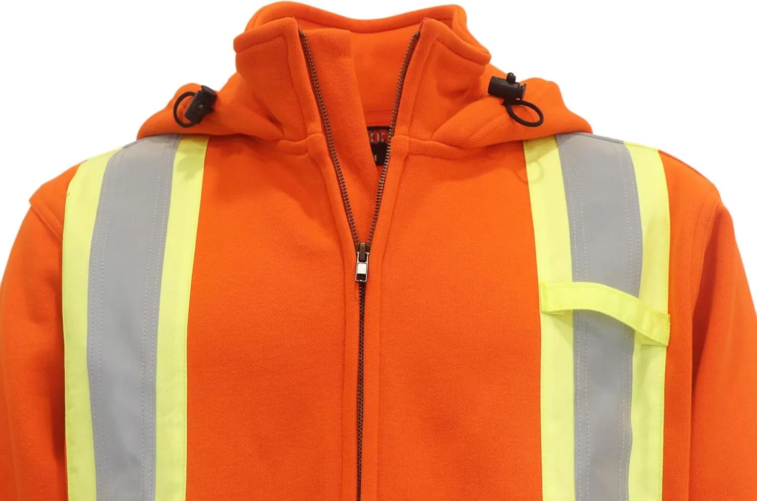 BOCOMAL FR Hoodies High Visibility 14oz Fleece Heavyweight Hi-vis Jackets Flame Resistant Reflective Hooded Sweatshirts