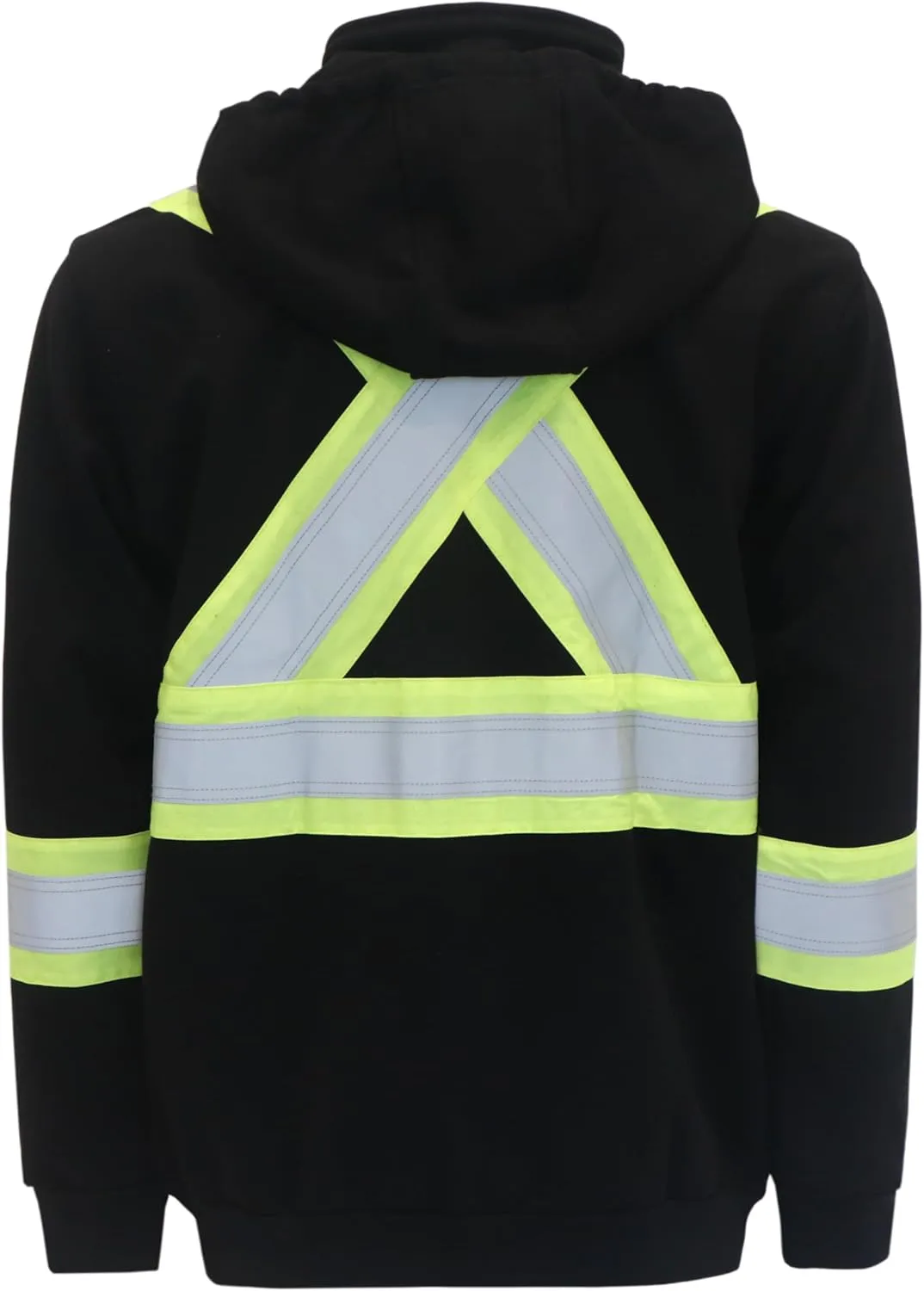 BOCOMAL FR Hoodies High Visibility 14oz Fleece Heavyweight Hi-vis Jackets Flame Resistant Reflective Hooded Sweatshirts