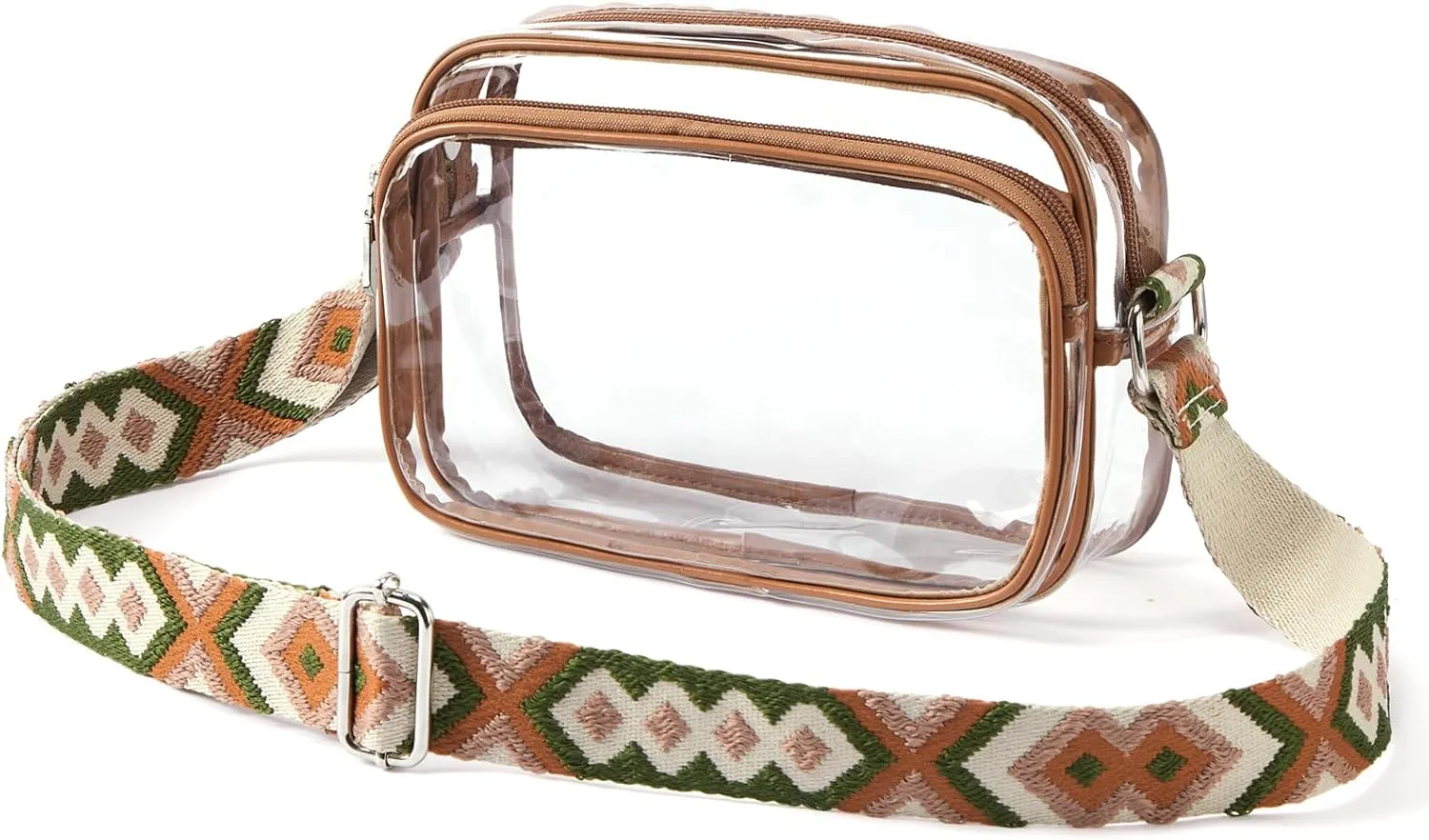 BOSTANTEN Clear Bag for Women Stadium Approved Clear Bags Small Crossbody Purse Trendy for Concerts Sports Events