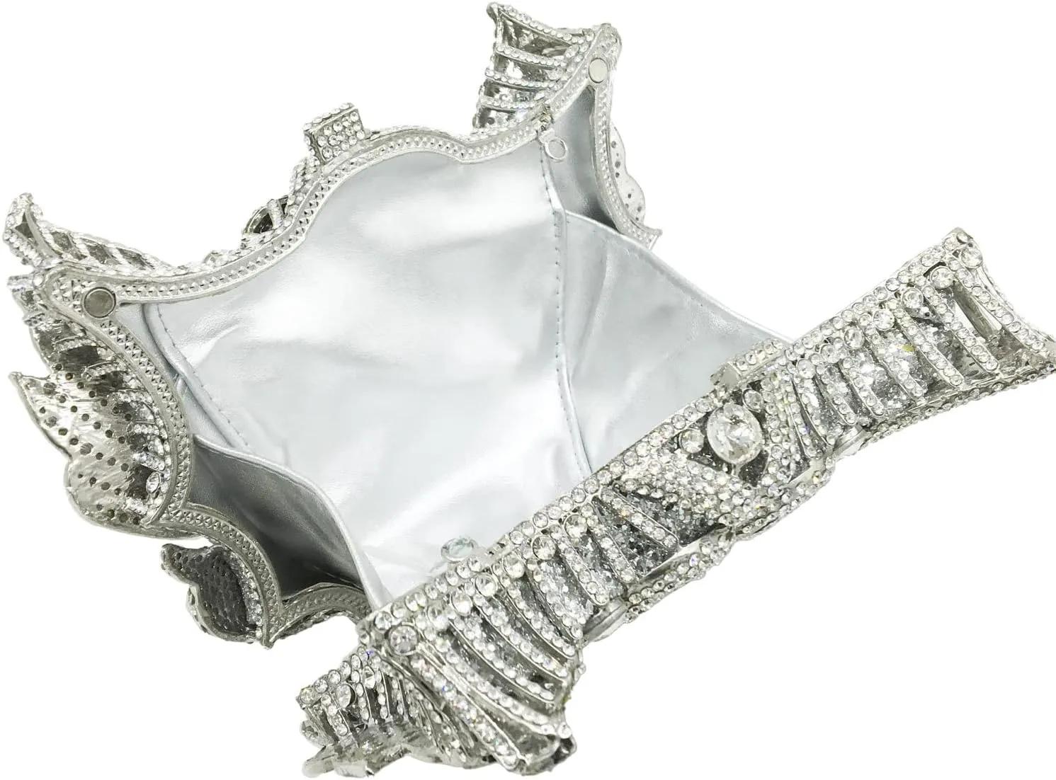 Boutique De FGG Swan Crystal Clutch for Women Evening Handbags Wedding Party Rhinestone Clutch Purse Animal Minaudiere,Mini