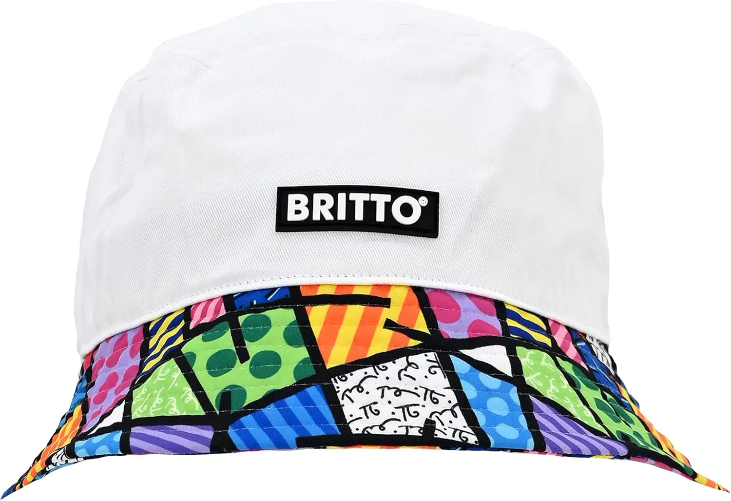 BRITTO Romero Unisex Bucket Hat, Colorful Landscape (White)