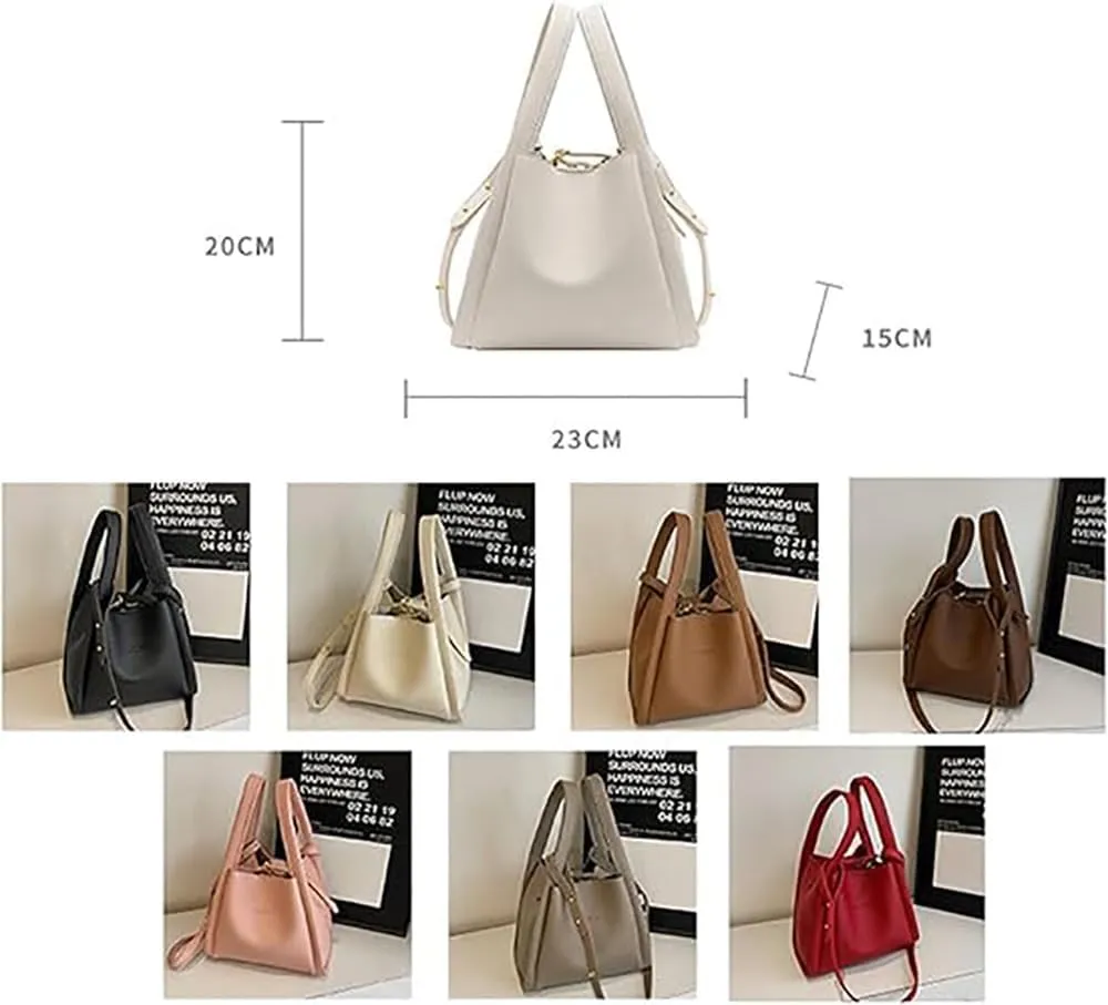 Bucket Bag for Women Vintage Bucket Purse Leather Bucket Tote Purse, Vintage Shoulder Bucket Bag for Women