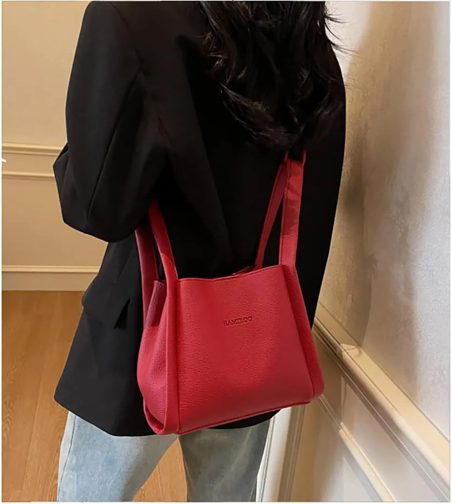 Bucket Bag for Women Vintage Bucket Purse Leather Bucket Tote Purse, Vintage Shoulder Bucket Bag for Women