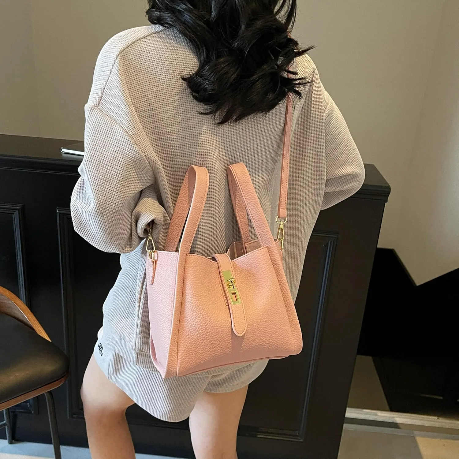Bucket Bag for Women,Trendy Bucket Crossbody Bag Small Vintage Elegant Tote Bag Women's Shoulder Handbags Cluth Purse
