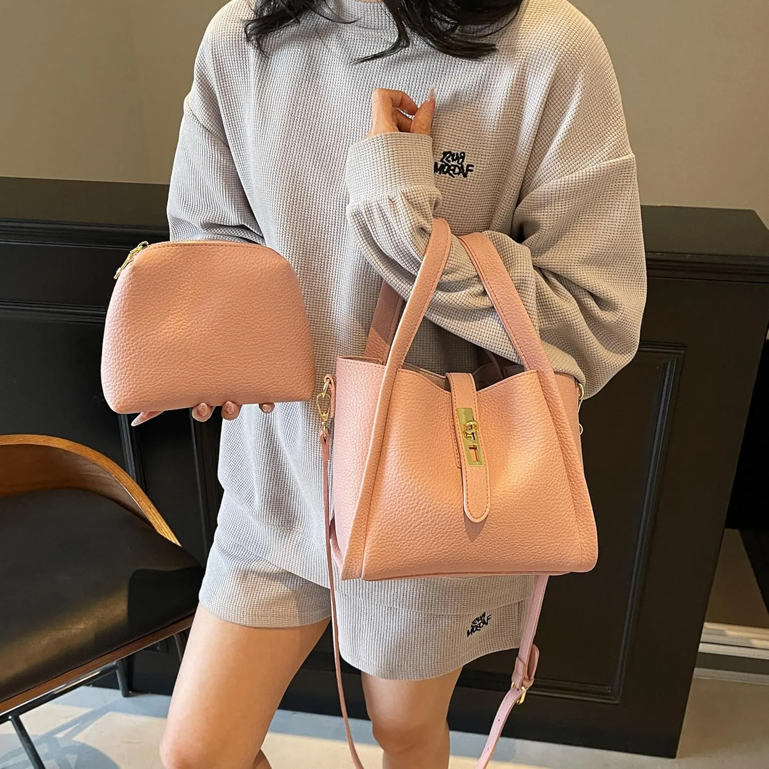 Bucket Bag for Women,Trendy Bucket Crossbody Bag Small Vintage Elegant Tote Bag Women's Shoulder Handbags Cluth Purse