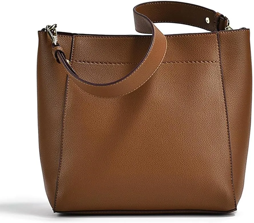 Bucket Bag Vegan Leather Shoulder Crossbody Purses for Women Casul Hobo Bag Trendy Bucket Purse with Adjustable Strap