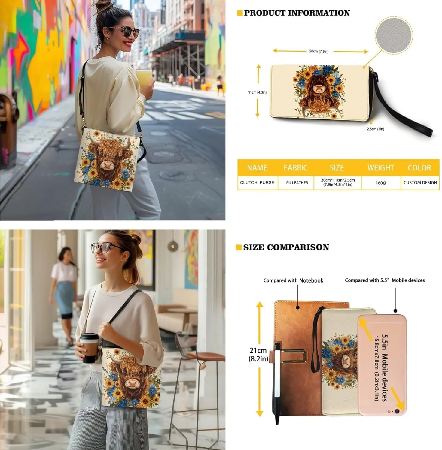 Bucket Crossbody Bag Set for Women Lady, Leather Purse and Wallet Set Large Bucket Bag with Wallet
