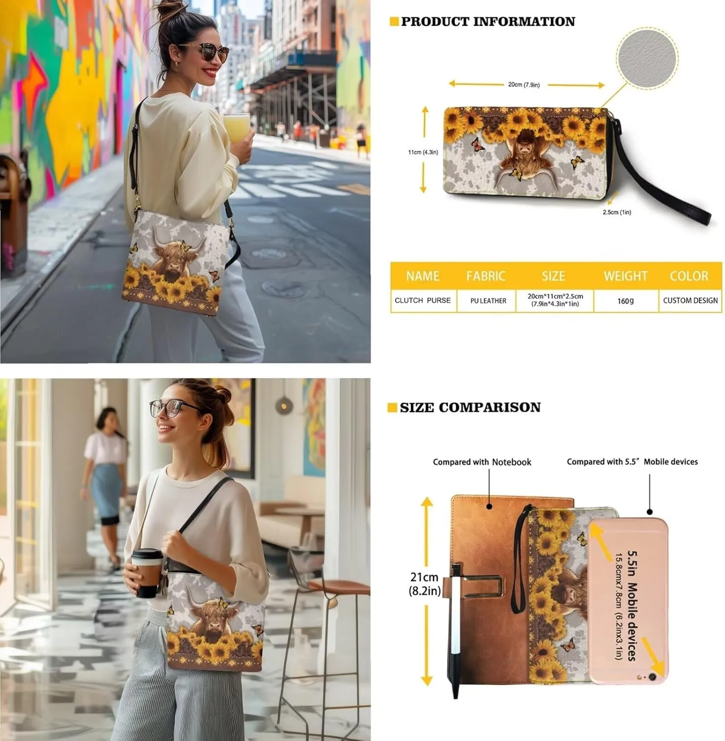 Bucket Crossbody Bag Set for Women Lady, Leather Purse and Wallet Set Large Bucket Bag with Wallet