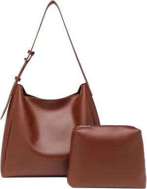 Bucket Tote Purse for Women Retro PU Leather Crossbody Shoulder Handbags Large Capacity Hobo Bag with Pockets