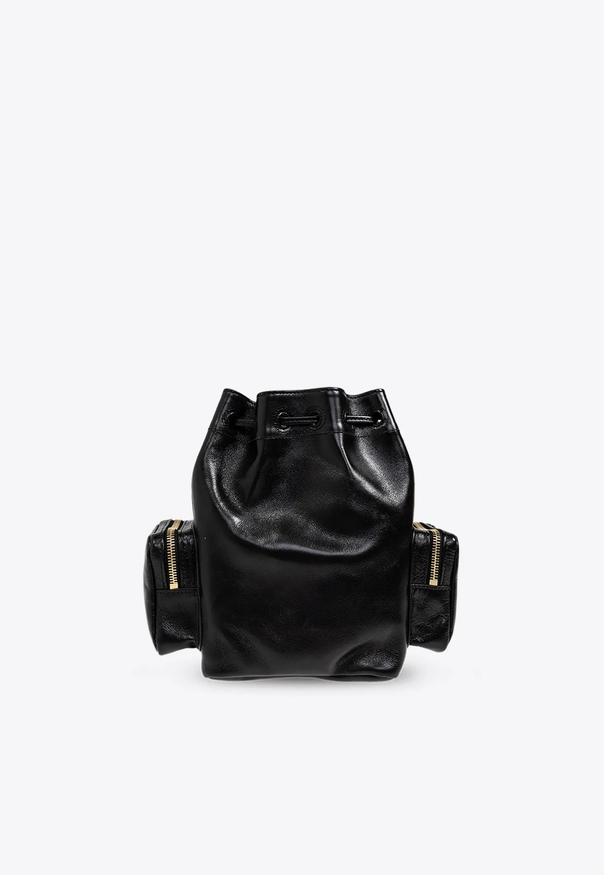 Camera Leather Bucket Bag