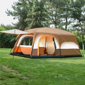 Camping Tent Waterproof Instant Tent 4-6 Person, Family Cabin Tents, 2 Rooms, Portable Instant Tents with Removable Rainfly, Automatic Tent for Campin