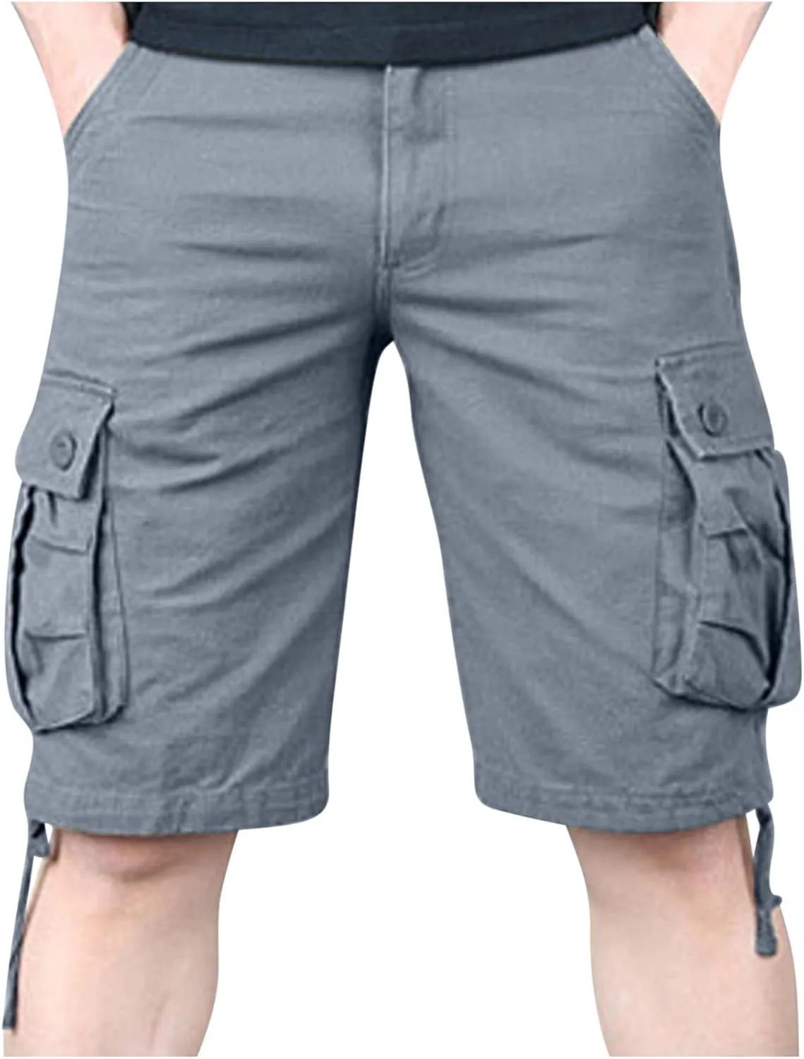 Cargo Shorts for Men Stretch Waist Multi Pocket Causal Tooling Shorts Outdoor Sport Regular Fit Cotton Hiking Shorts