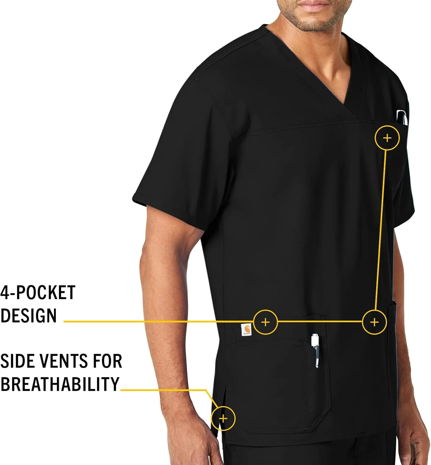 Carhartt Men's Ripstop Multi-Pocket Scrub Top