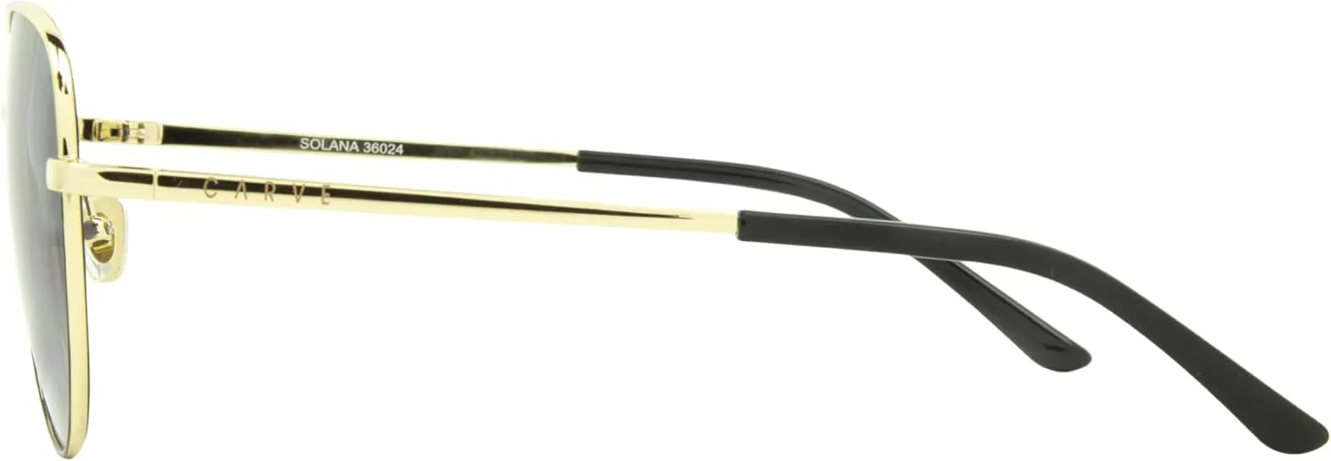 CARVE Solana Sunglasses - Lightweight Metal Frame with Timeless Aviator Style