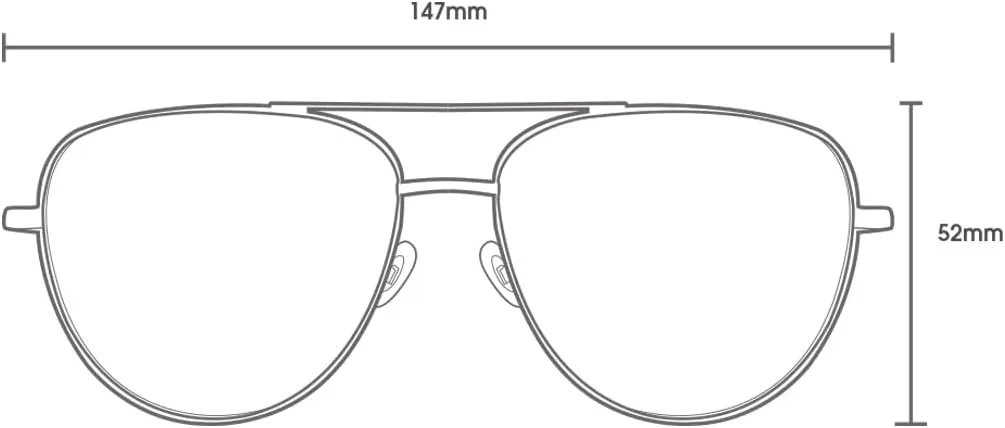 CARVE Solana Sunglasses - Lightweight Metal Frame with Timeless Aviator Style