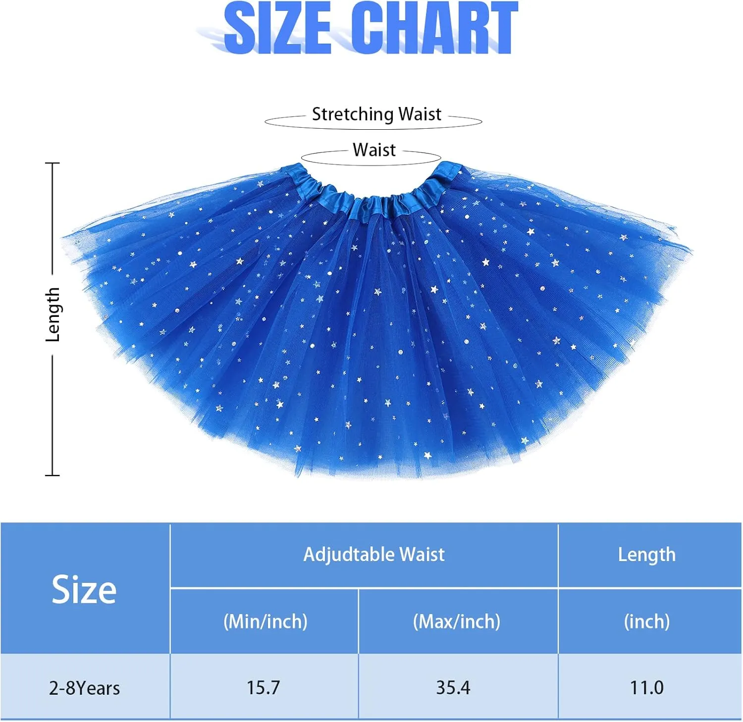 Century Star Sparkle Tutu for Toddler Girls 2 Pack Ballet Dance Skirt Princess Baby Kid Dress up Birthday Party 3 Layers 2-8T