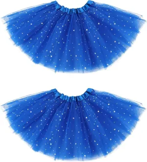 Century Star Sparkle Tutu for Toddler Girls 2 Pack Ballet Dance Skirt Princess Baby Kid Dress up Birthday Party 3 Layers 2-8T