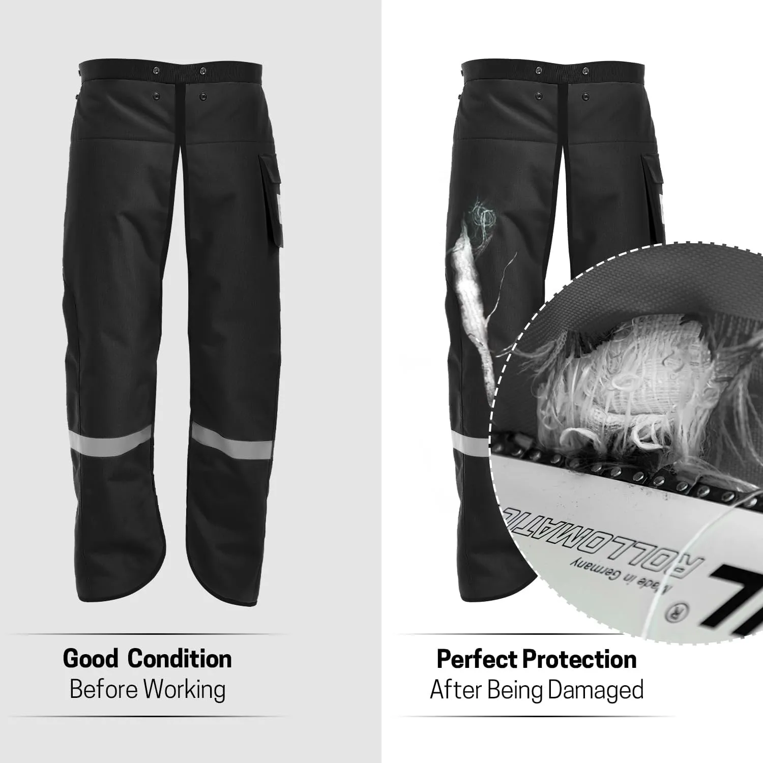 Chainsaw Chaps Technical 8 Layers Chainsaw Pants Class B for Chainsaw Users