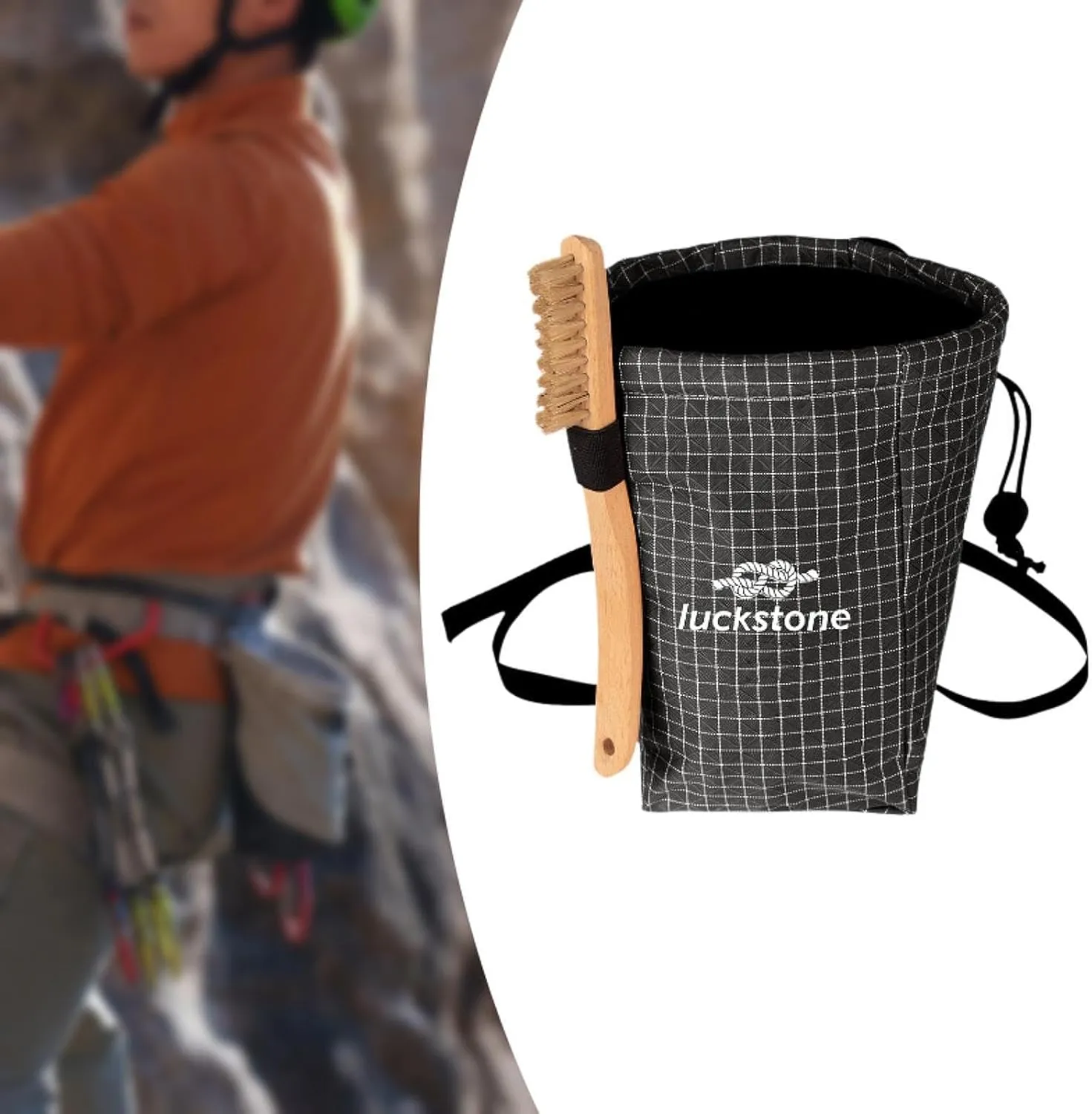 Chalk Bag for Rock Climbing Gym Chalk Bag Climbing Gear Gym Pouch Storage Bag for Bouldering Camping Weightlifting Outdoor