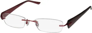 Charmant 10926 Womens/Ladies Designer Rimless Eyeglasses/Glasses (50-19-135, Red/Black)