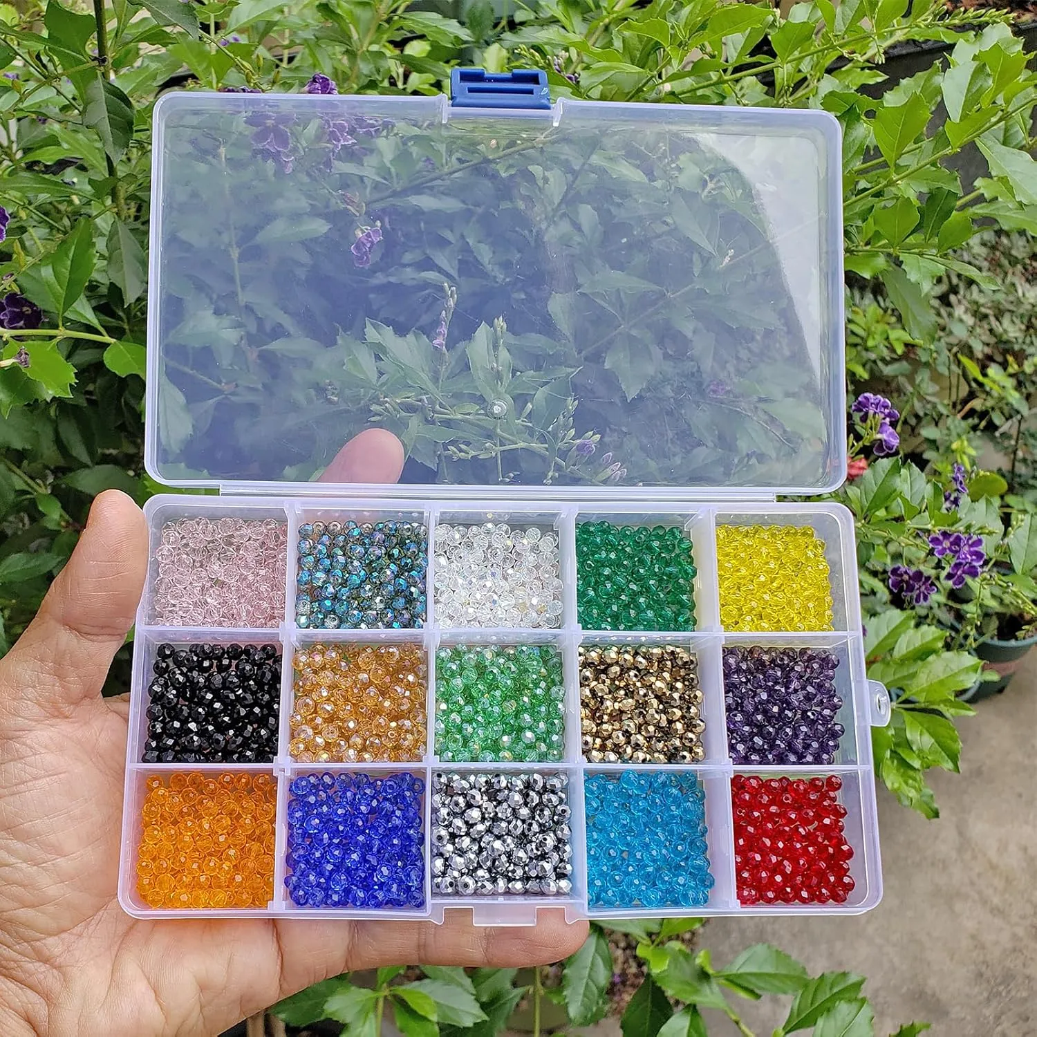 Chengmu 4mm Rondelle Glass Beads for Jewelry Making, Faceted Briolette Crystal Spacer Beads for Bracelets Necklaces Earring, 1605pcs