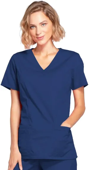 Cherokee Women Scrubs Top Workwear Core Stretch Mock Wrap 4728