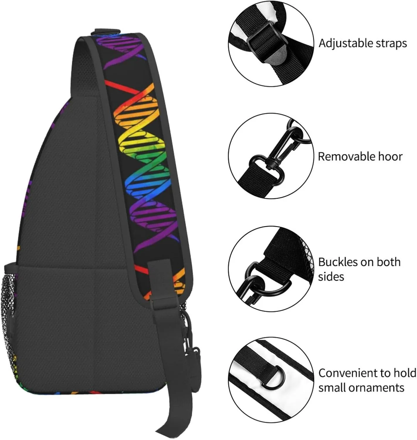 Chest Sling Bag Crossbody Shoulder Backpack Bag Gym Cycling Travel Hiking Daypack Cross Bag